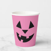 Pink Jack O'Lantern Papieren Bekers (Voorkant)