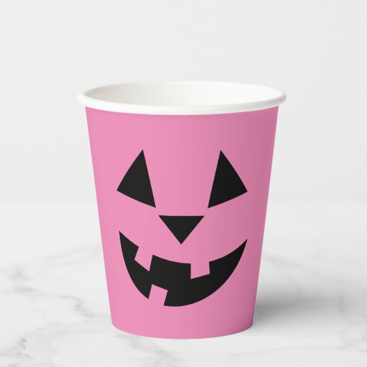 Pink Jack O'Lantern Papieren Bekers (Voorkant)
