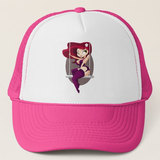 Pink Jasinda Trucker Hat Pet (Voorkant)