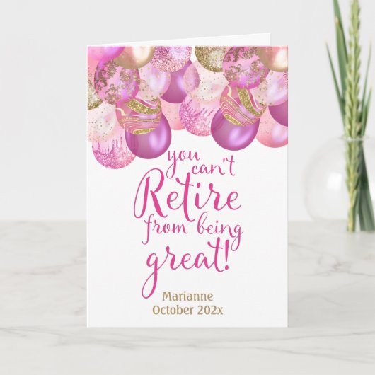 Pink Je kunt niet stoppen met geweldig zijn Kaart (Voorkant)