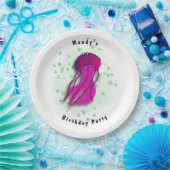 Pink Jellyfish Party Papieren Bordje (Feest)