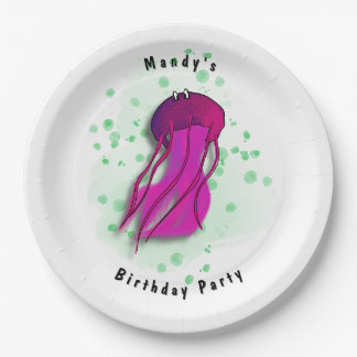 Pink Jellyfish Party Papieren Bordje