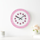 Pink Jewel Bling Wall Clock Grote Klok (Huis)