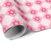 PINK Jewish Hanukkah Chanukah Bat Mitzvah Wedding Cadeaupapier (Rol Hoek)
