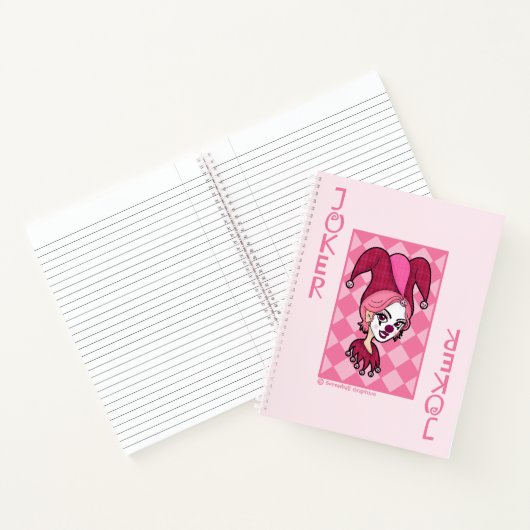 Pink Joker Card Notitieboek (Binnen)