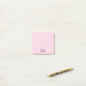 PINK Jouw naam post-it notes (Op bureau)