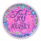 Pink Joy Journey Floral Inspirivity Sticker (Voorkant)