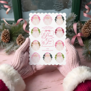 Pink Joy Retro Fun  Waterverf Sinterklaas Feestdagenkaart