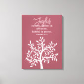 Pink Joyful Bible Verse Tree Religious Canvas Afdruk (Voorkant)
