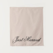 Pink Just Married Fabric Car Wedding Banner Sign Wandkleed (Voorkant)