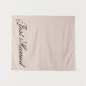 Pink Just Married Fabric Car Wedding Banner Sign Wandkleed (Voorkant (horizontaal))