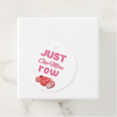 Pink Just One More Row Knitting Bedankjes Labels (In situ)