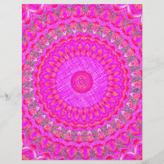 Pink Kaleidoscope Bulk Scrapbook Paper Pages Flyer (Voorkant)