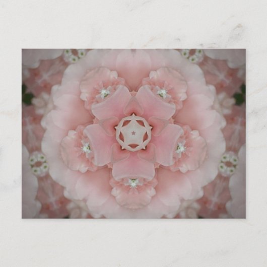 Pink Kaleidoscope Floral Briefkaart (Voorkant)