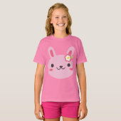 Pink Kawaii Bunny T-shirt (Voorkant volledig)