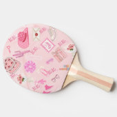 Pink Kawaii girly pingpong paddle Tafeltennisbatje (Zijkant)
