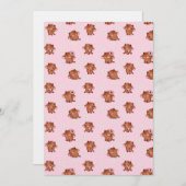 Pink Kawaii Highland Cows Seamless Pattern Kaart (Voorkant / Achterkant)