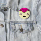 Pink Kawaii Tickle Monster Ronde Button 5,7 Cm (In situ)