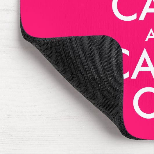 Pink Keep calm and carry on Mouse Pad Muismat (Hoek)