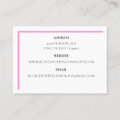 Pink Keyboard Information Technology Visitekaartje (Achterkant)