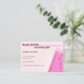 Pink Keyboard Information Technology Visitekaartje (Staand voorkant)
