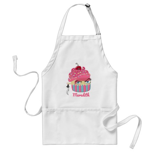 Pink Killer Cupcake Funny Personalized Halloween Standaard Schort (Voorkant)
