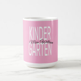 Pink Kindergarten Miss William Custom Teacher Fabr Koffiemok