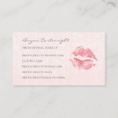 Pink Kiss Lips met subtiele Twinkle Lights make-up Visitekaartje (Achterkant)