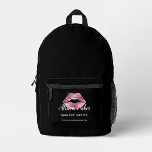 Pink Kiss Makeup Artist Professioneel Bedrukte Rugzak