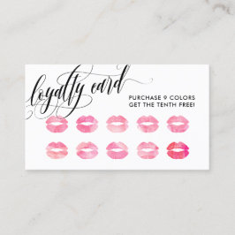 Pink Kisses - Kalligrafie Loyalty Punch Kaart