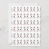 Pink Kitty Cat Birthday Kaart (Achterkant)