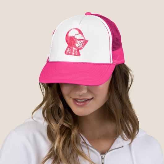 Pink Knight Medieval Armor Helmet Knachten Trucker Pet (In situ)