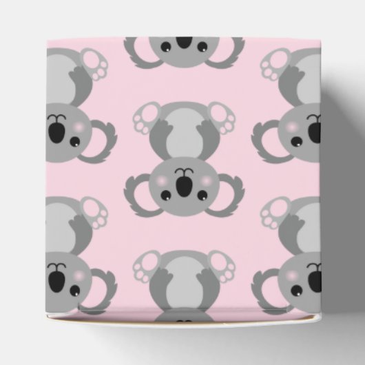 Pink Koala Beer Baby shower Bedankdoosjes (Bovenkant)