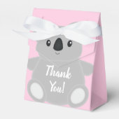 Pink Koala Beer Baby shower Bedankdoosjes (Voorkant Zijde)