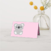 Pink Koala Beer Baby shower Plaatskaartje (Voorkant)