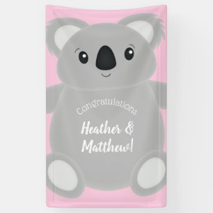 Pink Koala Beer Baby shower Spandoek