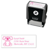 Pink Koala Beer Baby shower Zelfinktende Stempel (In situ)