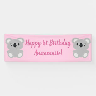 Pink Koala Beer Birthday Party Spandoek