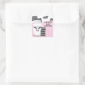 PINK Koe Melk en koekjes Baby shower Stickers (Tas)