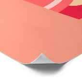 Pink Kokeshi Japanse poppen Poster (Hoek)