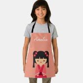 Pink Kokeshi Japanse poppen Schort (Insitu)