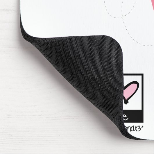 Pink Kokeshi Triplet Muismat (Hoek)