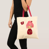 Pink Kokeshi Triplet Tas (Voorkant (product))