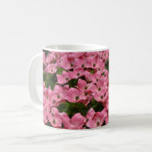 Pink kousa dogwood bloemen koffiemok (Voorkant links)