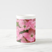 Pink kousa dogwood bloemen porselein kop (Voorkant)