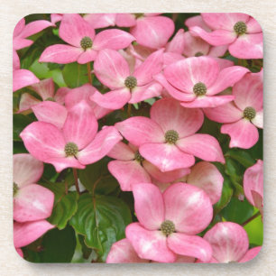 Pink kousa dogwood print onderzetter