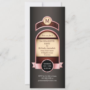 Pink Label Bachelorette Uitnodiging