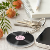 Pink Label Record Sleutelhanger (Voorkant Rechts)
