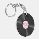 Pink Label Record Sleutelhanger (Voorkant Links)