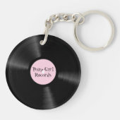 Pink Label Record Sleutelhanger (Achterkant)